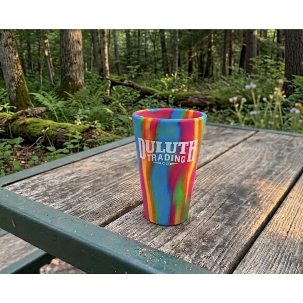Duluth Colorful Silipint Silicone Pint Glass Unbreakable Reusable 16 Oz‎ Cup,EUC